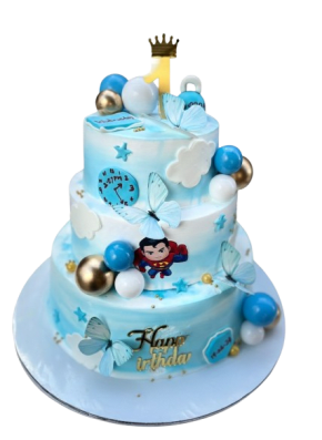 Blue Theme Celebration Cake