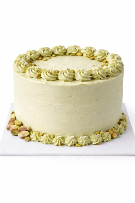 Premium Pistachio Buttercream Cake with nuts