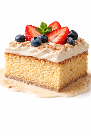 Seasonal Fruit Tresleches Cake