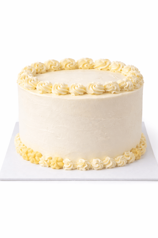 Classic Vanilla Buttercream Cake with frosting